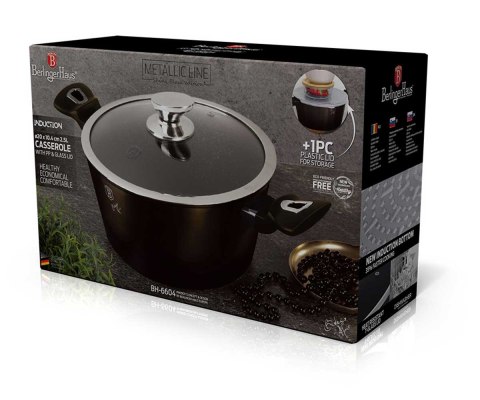 GARNEK GRANITOWY 20cm BERLINGERHAUS BH-6604 SHINY BLACK BERLINGER HAUS