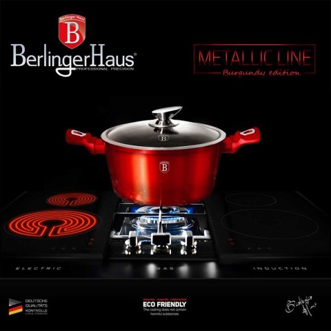 GARNEK GRANITOWY 28cm BERLINGER HAUS RED METALLIC LINE BH-1258 BERLINGER HAUS