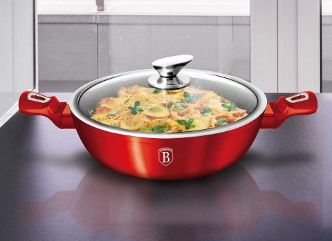GARNEK GRANITOWY 28cm BERLINGER HAUS RED METALLIC LINE BH-1263 BERLINGER HAUS