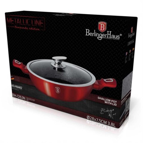 GARNEK GRANITOWY 28cm BERLINGER HAUS RED METALLIC LINE BH-1263 BERLINGER HAUS