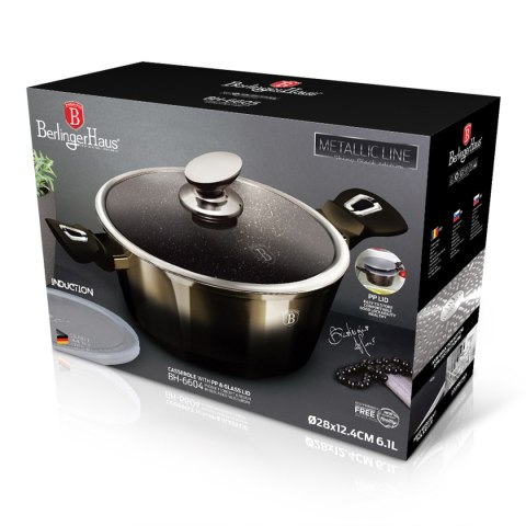 GARNEK GRANITOWY 28cm BERLINGERHAUS BH-6606 SHINY BLACK BERLINGER HAUS