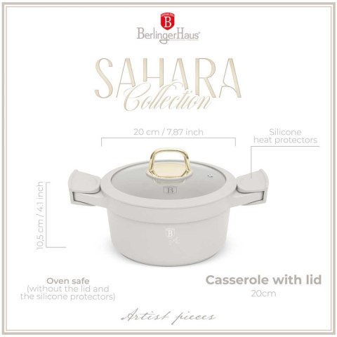 GARNEK TYTANOWY Z POKRYWĄ 20cm BERLINGER HAUS BH-7786 SAHARA BERLINGER HAUS