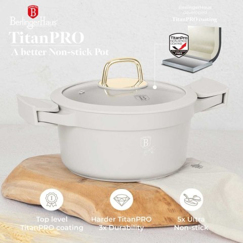 GARNEK TYTANOWY Z POKRYWĄ 20cm BERLINGER HAUS BH-7786 SAHARA BERLINGER HAUS