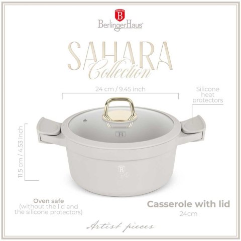 GARNEK TYTANOWY Z POKRYWĄ 24cm BERLINGER HAUS BH-7787 SAHARA BERLINGER HAUS
