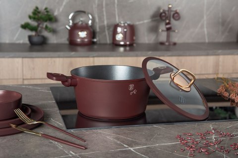 GARNEK TYTANOWY Z POKRYWĄ 24cm BERLINGER HAUS BH-8041 LEONARDO BERLINGER HAUS