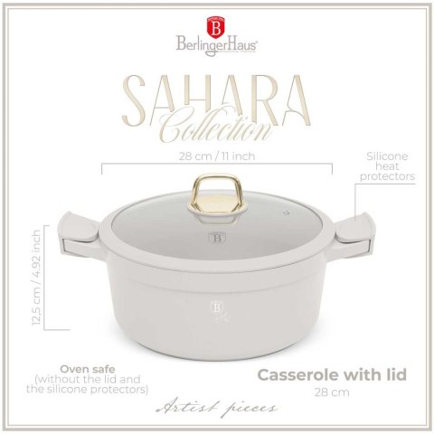 GARNEK TYTANOWY Z POKRYWĄ 28cm BERLINGER HAUS BH-7788 SAHARA BERLINGER HAUS