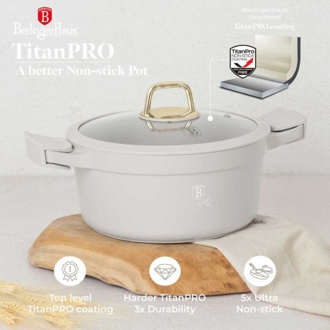 GARNEK TYTANOWY Z POKRYWĄ 28cm BERLINGER HAUS BH-7788 SAHARA BERLINGER HAUS