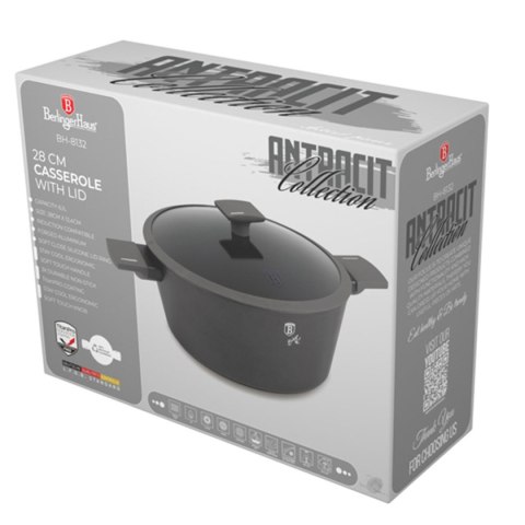 GARNEK TYTANOWY Z POKRYWĄ 28cm BERLINGER HAUS BH-8132 ANTRACIT BERLINGER HAUS