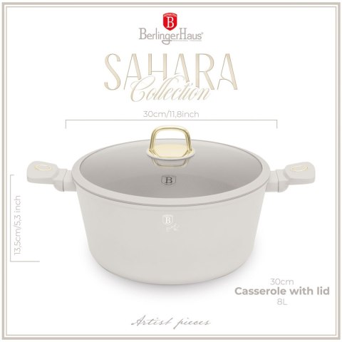 GARNEK TYTANOWY Z POKRYWĄ 30cm BERLINGER HAUS BH-8073 SAHARA BERLINGER HAUS