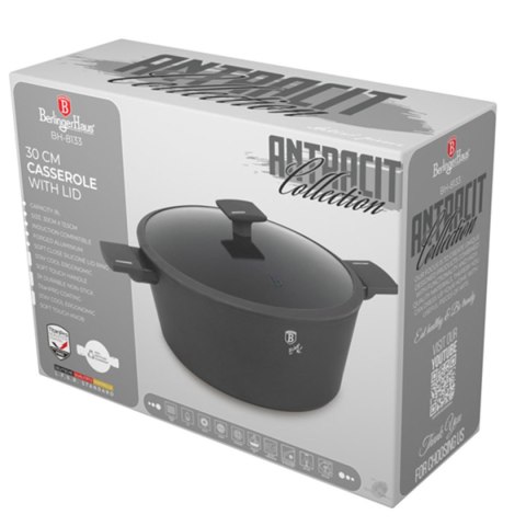GARNEK TYTANOWY Z POKRYWĄ 30cm BERLINGER HAUS BH-8133 ANTRACIT BERLINGER HAUS