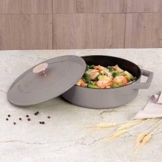GARNEK ŻELIWNY 26cm PŁASKI BERLINGER HAUS BH-6527 TAUPE BERLINGER HAUS
