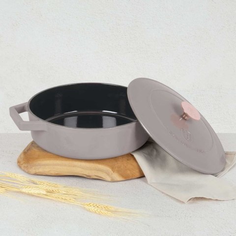 GARNEK ŻELIWNY 26cm PŁASKI BERLINGER HAUS BH-6527 TAUPE BERLINGER HAUS