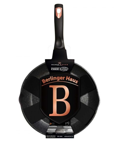 GŁEBOKA PATELNIA GRANITOWA 24cm BERLINGER HAUS BLACK ROSE BH-6184 BERLINGER HAUS