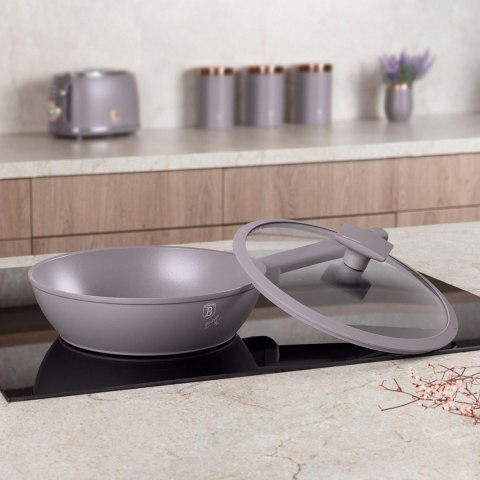 GŁĘBOKA PATELNIA TYTANOWA 24cm  BH-8092 TAUPE 