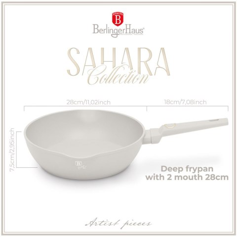 GŁĘBOKA PATELNIA TYTANOWA 28cm BERLINGER HAUS BH-8061 SAHARA BERLINGER HAUS