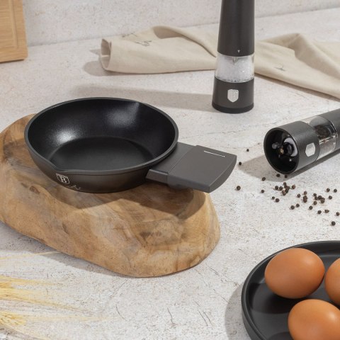 MINI PATELNIA TYTANOWA 16cm  BH-8136 ANTRACIT 