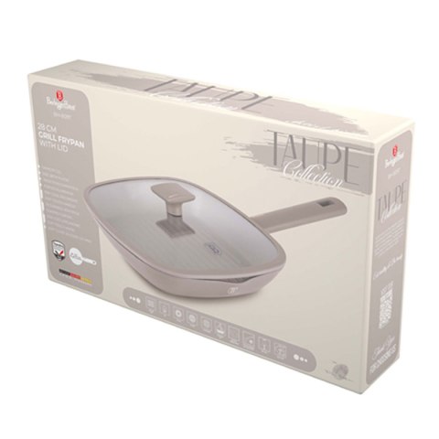 PATELNIA GRILLOWA TYTANOWA Z POKRYWĄ 28cm BERLINGER HAUS BH-8097 TAUPE BERLINGER HAUS