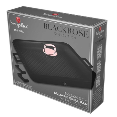 PATELNIA TYTANOWA Z POKRYWĄ 34x34cm BERLINGER HAUS BH-7789 BLACK ROSE BERLINGER HAUS