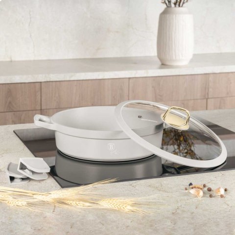 PŁASKI GARNEK TYTANOWY Z POKRYWĄ 28cm BERLINGER HAUS BH-7785 SAHARA BERLINGER HAUS