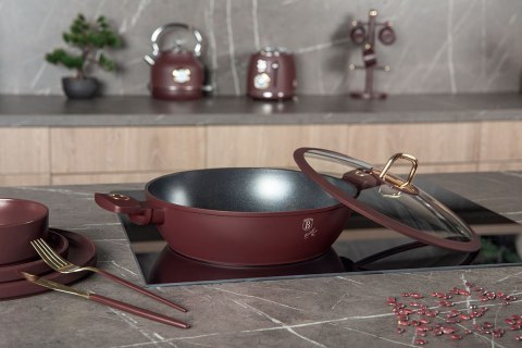 PŁASKI GARNEK TYTANOWY Z POKRYWĄ 28cm BERLINGER HAUS BH-8038 LEONARDO BERLINGER HAUS
