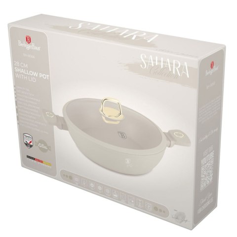 PŁASKI GARNEK TYTANOWY Z POKRYWĄ 28cm BERLINGER HAUS BH-8068 SAHARA BERLINGER HAUS