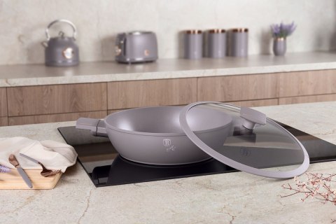 PŁASKI GARNEK TYTANOWY Z POKRYWĄ 28cm BERLINGER HAUS BH-8098 TAUPE BERLINGER HAUS