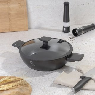 PŁASKI GARNEK TYTANOWY Z POKRYWĄ 28cm BERLINGER HAUS BH-8128 ANTRACIT BERLINGER HAUS