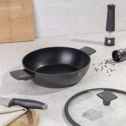 PŁASKI GARNEK TYTANOWY Z POKRYWĄ 28cm BERLINGER HAUS BH-8128 ANTRACIT BERLINGER HAUS