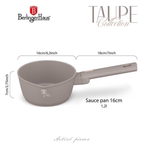 RONDEL TYTANOWY 16cm BERLINGER HAUS BH-8087 TAUPE BERLINGER HAUS
