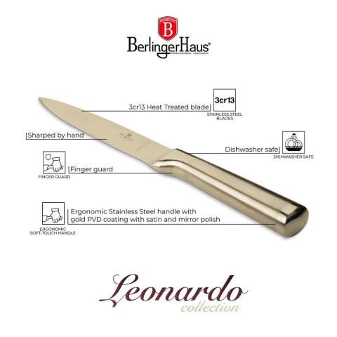 STALOWY NÓŻ UNIWERSALNY BERLINGER HAUS 12,5cm BH-2932 GOLD BERLINGER HAUS