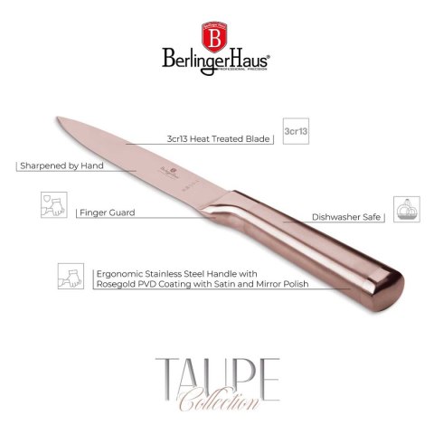 STALOWY NÓŻ UNIWERSALNY BERLINGER HAUS 12,5cm BH-2938 ROSE GOLD BERLINGER HAUS STALOWY NÓŻ UNIWERSALNY BERLINGER HAUS 12,5cm BH-2938 ROSE GOLD BERLINGER HAUS