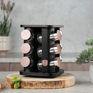 STOJAK OBROTOWY NA PRZYPRAWY 12 POJEMNIKÓW BERLINGER HAUS BH-8559 BLACK ROSE BERLINGER HAUS