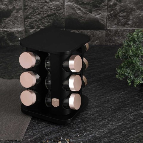 STOJAK OBROTOWY NA PRZYPRAWY 12 POJEMNIKÓW BERLINGER HAUS BH-8559 BLACK ROSE BERLINGER HAUS STOJAK OBROTOWY NA PRZYPRAWY 12 POJEMNIKÓW BERLINGER HAUS BH-8559 BLACK ROSE BERLINGER HAUS