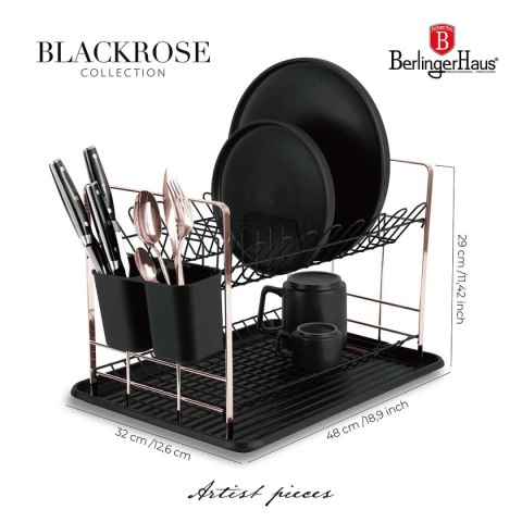 SUSZARKA DO NACZYŃ Z OCIEKACZEM BERLINGER HAUS BH-8644 BLACK ROSE BERLINGER HAUS SUSZARKA DO NACZYŃ Z OCIEKACZEM BERLINGER HAUS BH-8644 BLACK ROSE BERLINGER HAUS