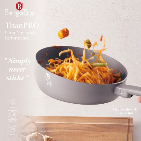WOK PATELNIA FLIP TYTANOWA 26cm BERLINGER HAUS BH-8089 TAUPE BERLINGER HAUS WOK PATELNIA FLIP TYTANOWA 26cm BERLINGER HAUS BH-8089 TAUPE BERLINGER HAUS