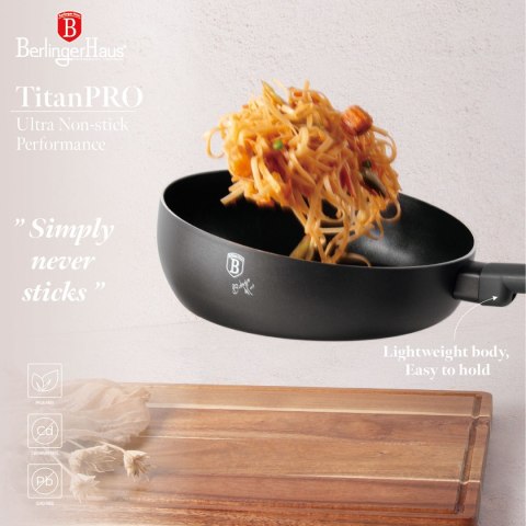 WOK PATELNIA FLIP TYTANOWA 26cm BERLINGER HAUS BH-8119 ANTRACIT BERLINGER HAUS