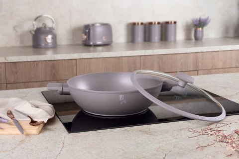 WOK TYTANOWY Z POKRYWĄ 30cm BERLINGER HAUS BH-8095 TAUPE BERLINGER HAUS
