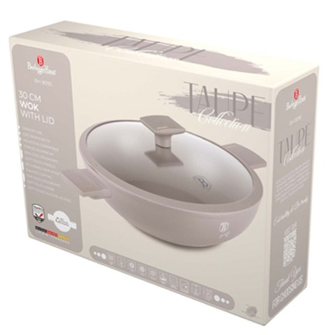 WOK TYTANOWY Z POKRYWĄ 30cm BERLINGER HAUS BH-8095 TAUPE BERLINGER HAUS