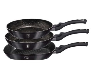 ZESTAW 3 PATELNI GRANITOWYCH BERLINGER HAUS BH-6904 CARBON PRO BERLINGER HAUS