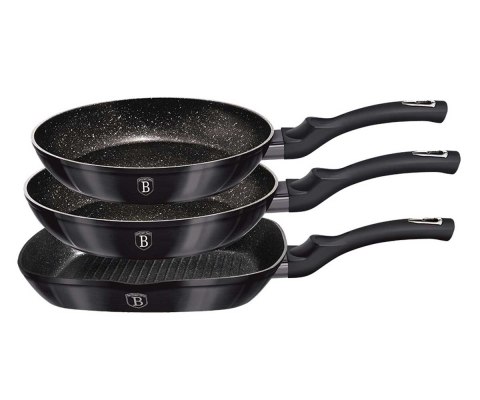 ZESTAW 3 PATELNI GRANITOWYCH BERLINGER HAUS BH-6904 CARBON PRO BERLINGER HAUS