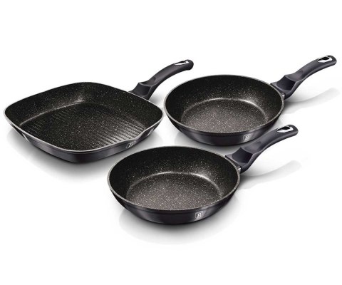 ZESTAW 3 PATELNI GRANITOWYCH BERLINGER HAUS BH-6904 CARBON PRO BERLINGER HAUS