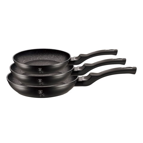 ZESTAW PATELNI GRANITOWYCH BERLINGERHAUS BLACK SILVER BH-6159 BERLINGER HAUS