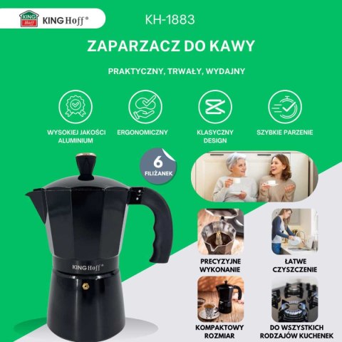 KAWIARKA ZAPARZACZ DO KAWY 300ml  KH-1883 INDUKCJA 