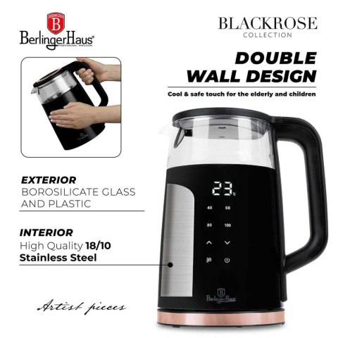 CZAJNIK ELEKTRYCZNY 1,7L BERLINGER HAUS BH-9477 BLACK ROSE BERLINGER HAUS
