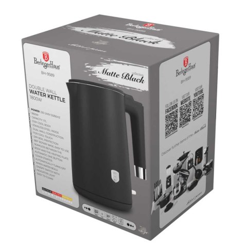 CZAJNIK ELEKTRYCZNY 1,7L BERLINGER HAUS BH-9589 MATTE BLACK BERLINGER HAUS
