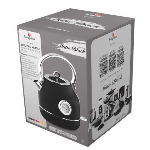 CZAJNIK ELEKTRYCZNY 1,7L Z TERMOMETREM BERLINGER HAUS BH-9640 MATTE BLACK BERLINGER HAUS