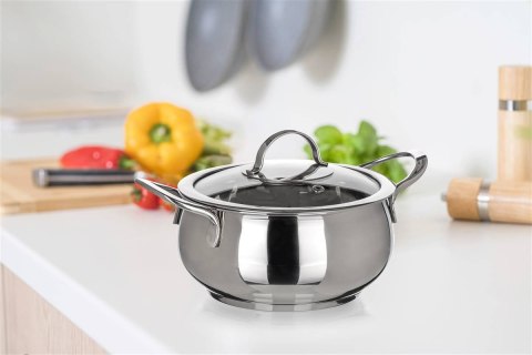 MINI GARNEK 14cm Z POKRYWĄ BANQUET PICCOLO BELLY 1,2L BANQUET MINI GARNEK 14cm Z POKRYWĄ BANQUET PICCOLO BELLY 1,2L BANQUET
